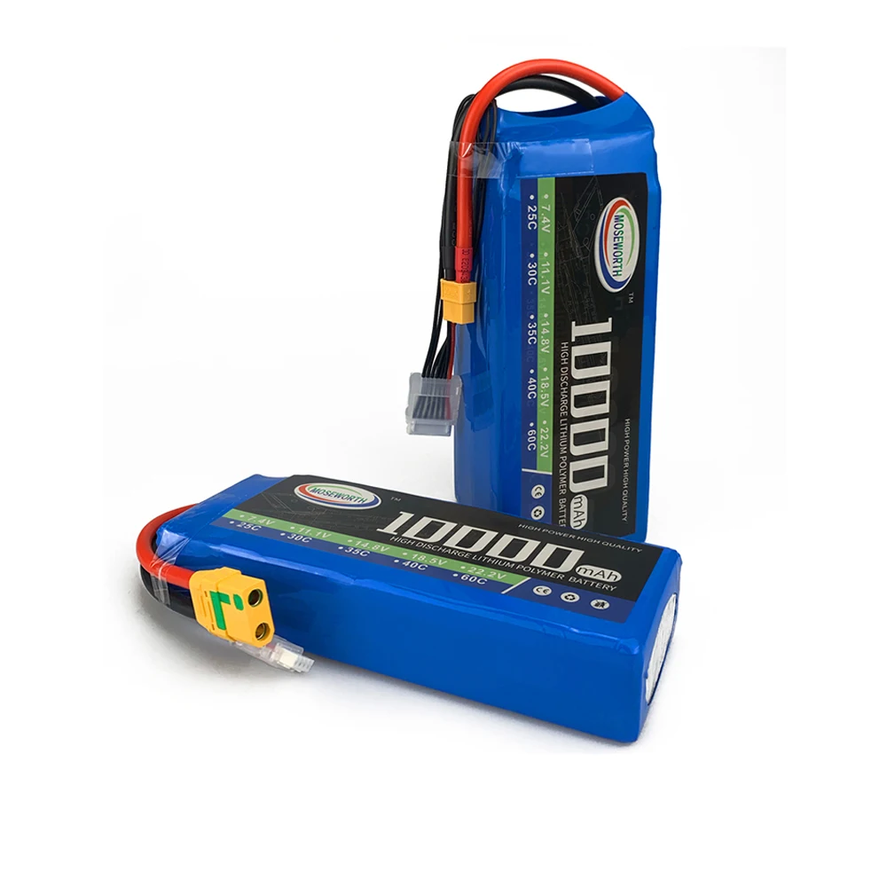 Connecteurs EC5 et XT60 de la batterie LiPo 2S 7.4V 5200mAh pour voiture RC, drone ou avion