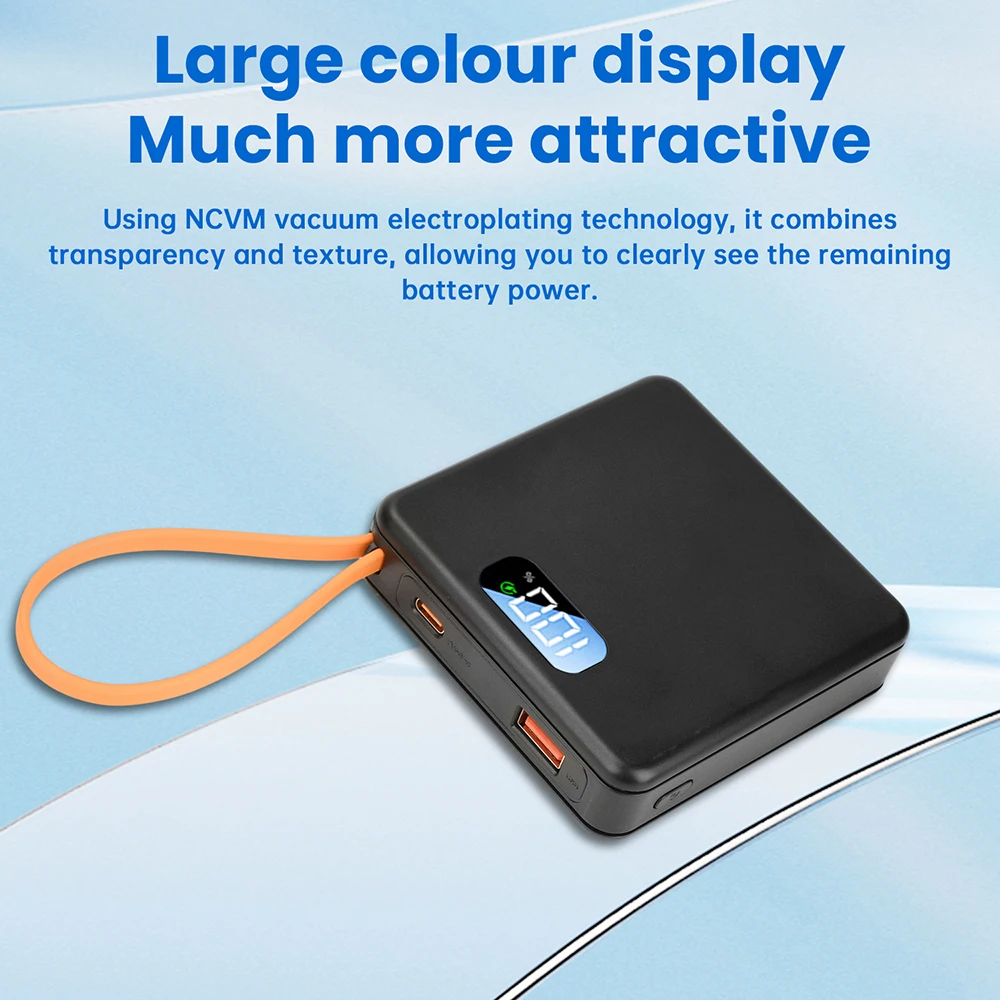 DIY 18650 Power Bank Fall 10 Watt/22,5 W Schnelle Lade Batterie Box Micro USB Typ-C Keine-Löten Batterie Lagerung Shell Eingebautes Kabel – Detail 5
