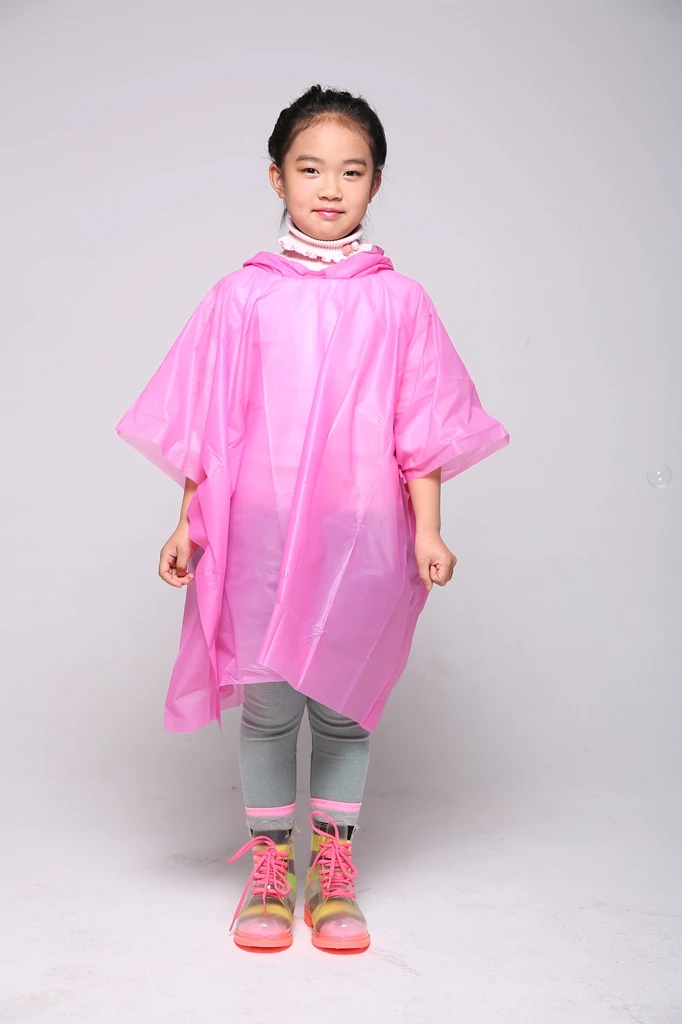 Fashion EVA Children Adult Raincoat Kid Adult Thickened Waterproof Rain Coat Girl Boy Outdoor Hiking Travel Reusable Rain Jacket