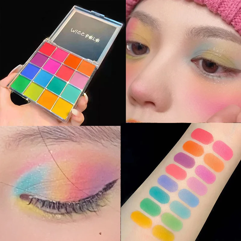 2 Tipi 16 Colori Colorati Ombretti Paleta Nude Shiny Eyeshadow Palette Shimmer Matte Long Lasting Waterproof Eye Pigment