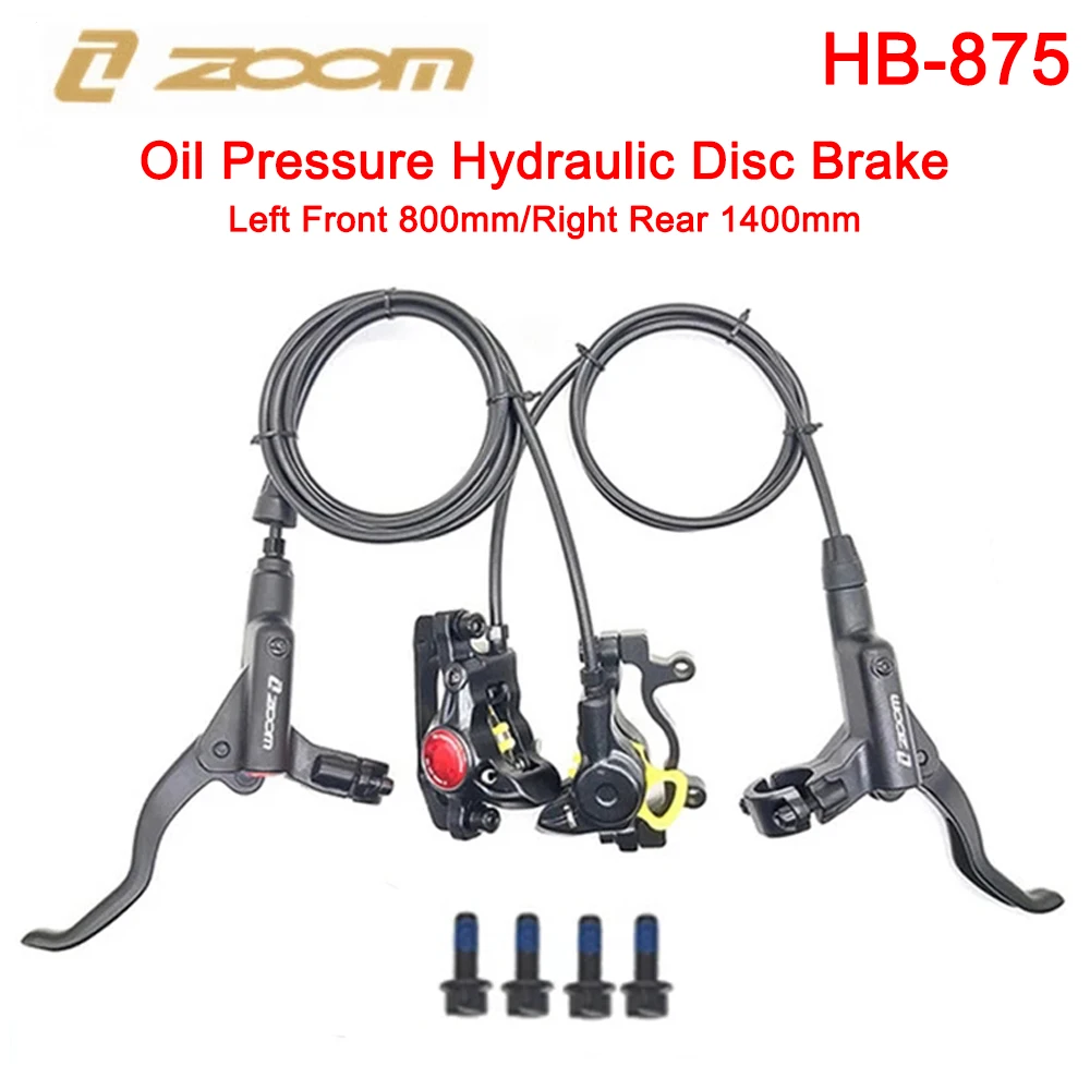 

ZOOM HB875 MTB Bike Hydraulic Disc Brake Set 800/1400mm Left Front Right Rear Mountain Bicycle Oil Pressure Disc Brake Set