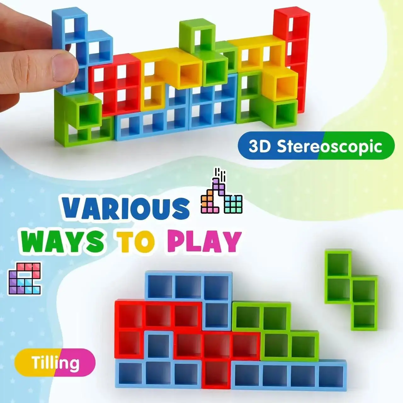 Puzzle Assembling Jigsaw Puzzle Handmade Building Blocks Balance Game Stackable Building Blocks Family Educational Toy Gift, educational toys,puzzle toys,stacking puzzle toys,stacking toys