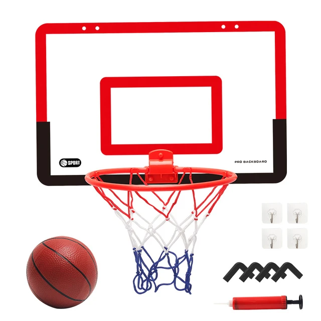 Panier de basket-ball intérieur pour enfants ensemble de jeu mini basket-ball  planche à suspendre avec ballon et pompe pour enfants