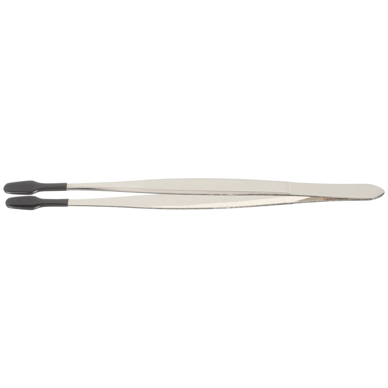 Rubber Coated Tweezers Soft Tip Stainless Steel Jewelry Stamps Beads Craft Tools Industrial Lab Hand Tools Rubber Tipped Flat
