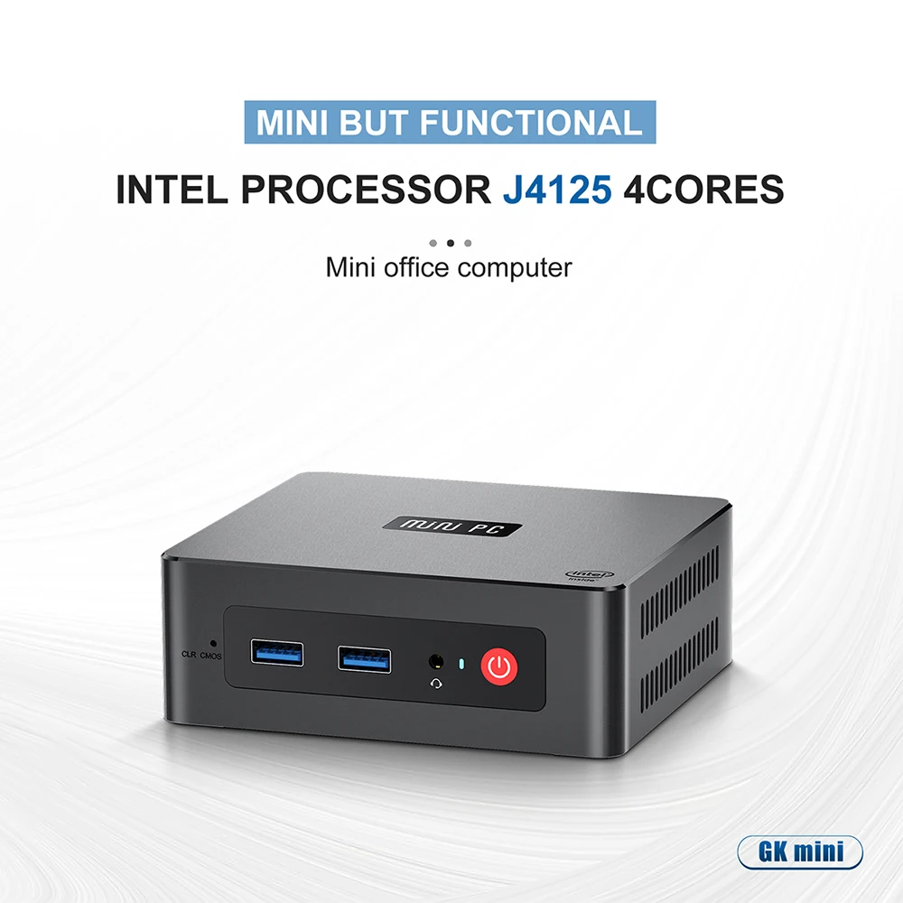 Beelink GK Mini Intel Celeron J4125  Pro Quad Core Mini PC DDR4 Mini Computer 4K Dual HDMI Dual WiFi BT4.0 1000 LAN