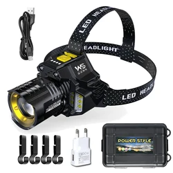 Rechargeable High Lumen Waterproof LED Headlamp with Zoomable Sensor (Set A)