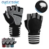 1Pair Half Finger Gym Fitness Gloves with Wrist Wrap Support for Men Women Crossfit Workout Power Weight Lifting Equipment 1