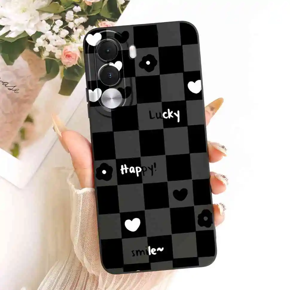 Cartoon Cat & Cute Dog Silicone Back Cover - 6.8 Premium Protective Phone Case
