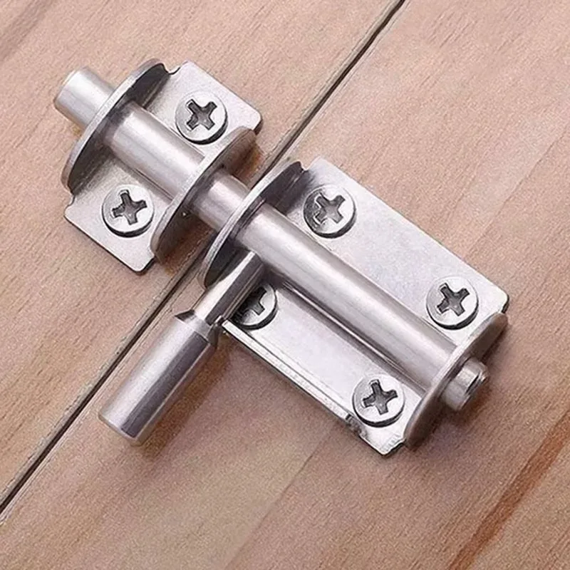Door Latch Solid Sliding Bolts Latch Hasp Home Hardware Gate Safety Toilet Door Lock 1 PCS