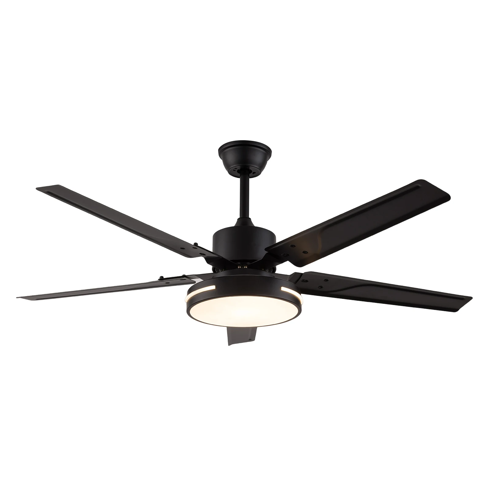 Black Iron Ceiling Fan Light with Remote Control, Warm, Neutral, White Light ,Modern Ceiling Fan for Living Room Bedroom