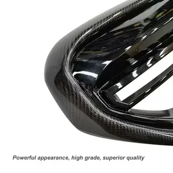 for BMW 2021-2023 5 Series G30 F90 model, this black carbon fiber grille-style front grille is styled in the M5 fashion 1