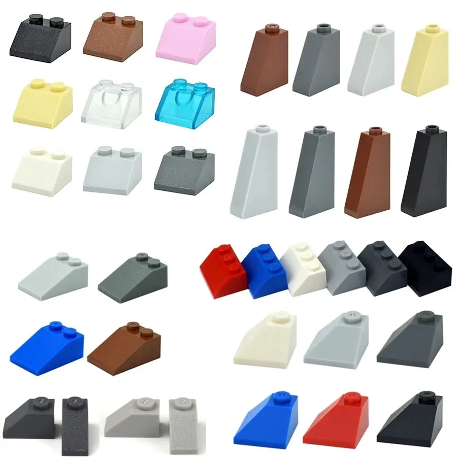 Creative Educational Building Block Roof Tile Slope - Thick Figure Assembly Toy Set
