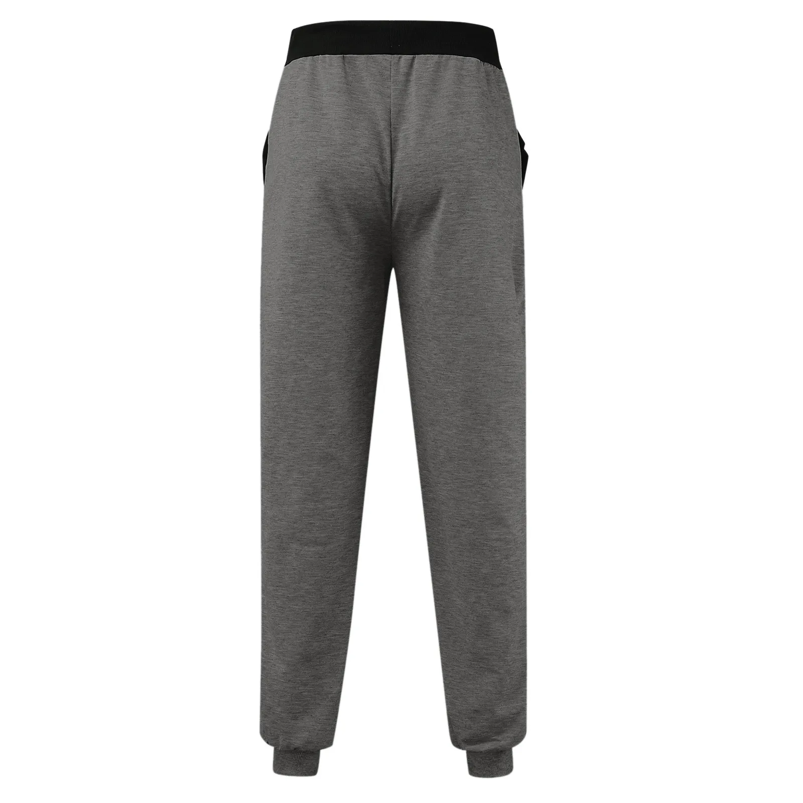 grey sweatpants Men's Casual Solid Tracksuit Pants Jogging Elastic Mid Waisted Sports Pants With Pockets Sweatpants Streetwear Trousers on running pants