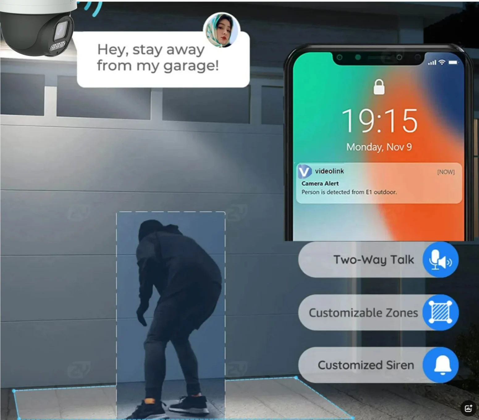 Kahepoolse heli interkomi demonstratsioon