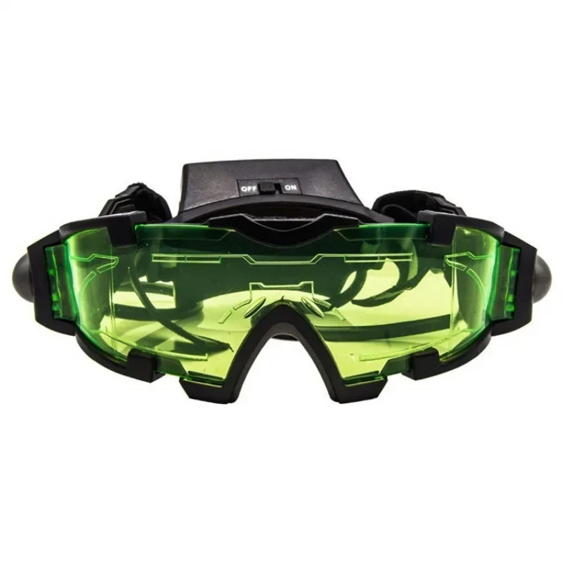 Adjustable LED Night Vision Glass Goggles Motorcycle Motorbike Racing Hunting Glasses Eyewear With Flip-out Light