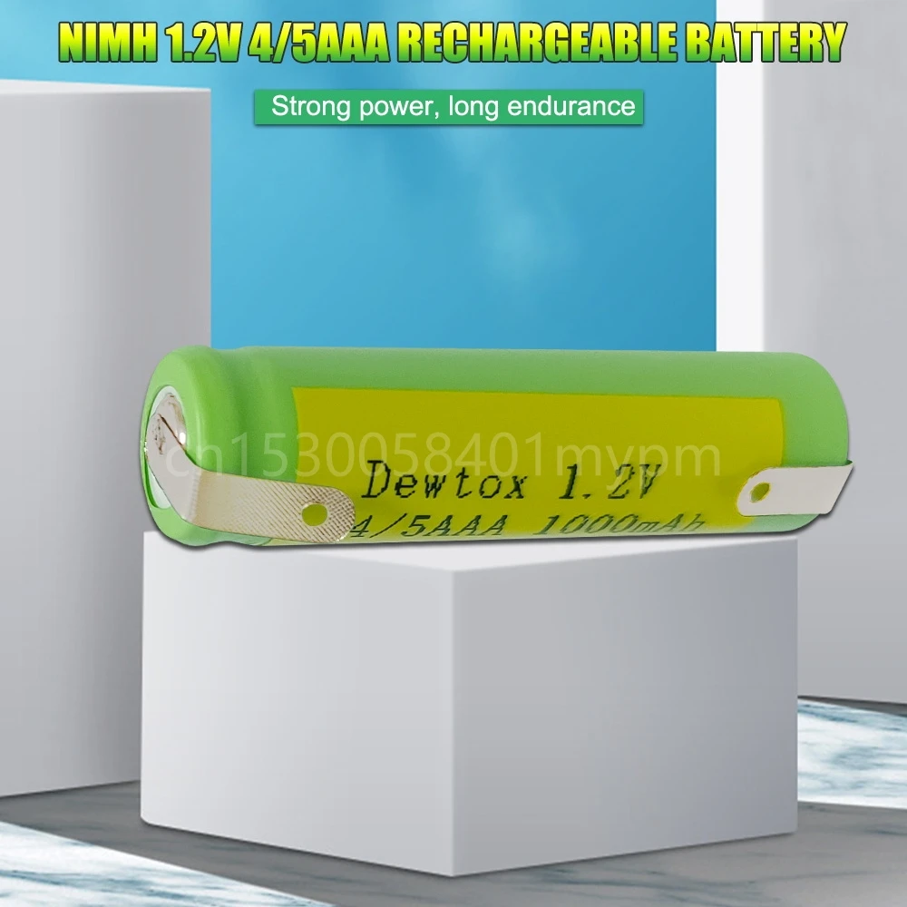 Фото Аккумуляторная батарея 1,2 в 1000 мАч 4/5AAA 4/5 AAA Ni-MH с паяльными вкладками для электрической зубной щетки, бритвы №2
