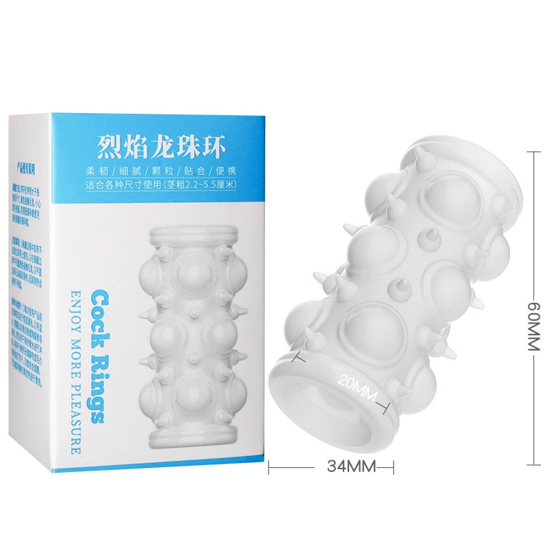 Sex Toys For Men Massager Penis Ring Extension Sleeve Delay Ejaculation Stronger Erection Sex Toys Adult Supplies Cock Rings