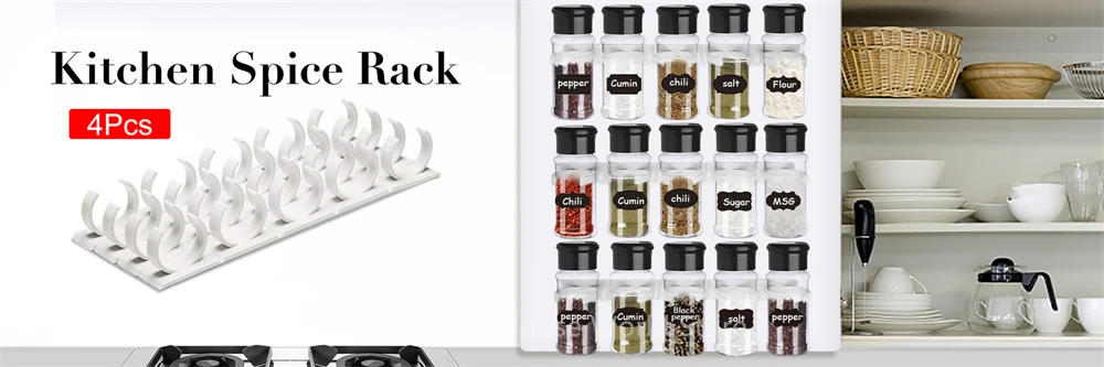 Description Picture 3 of item5/10/15/20PC Jars for spices Salt and Pepper Shaker Seasoning Jar spice organizer Plastic Barbecue Condiment Kitchen Gadget Tool