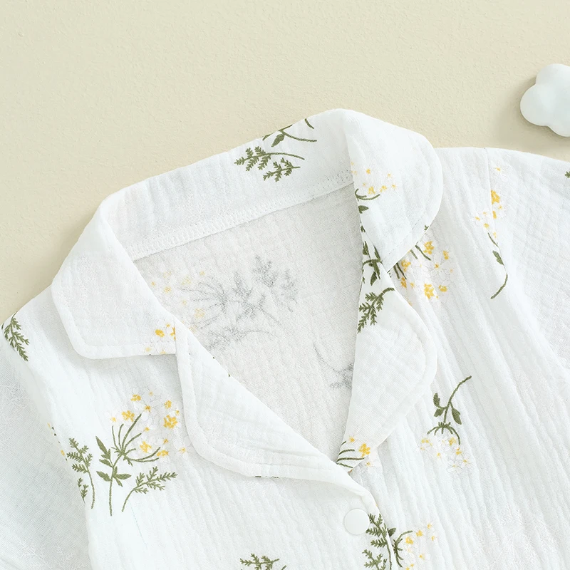 Toddler Cotton-Linen Pajama Set 4