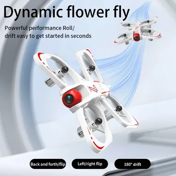 Drone quadricottero RC CZ07: WiFi a doppia fotocamera 4K, 360 ° Acrobazie, luci colorate rotanti, flusso ottico, regalo giocattolo per bambini