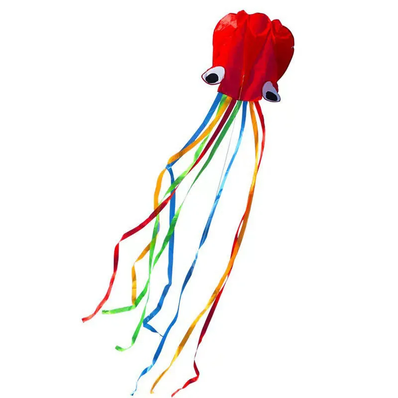 4M Octopus Kite Outdoor Toy Single Line Stunt Soft Power Sport Whole Kite With Flying Tools Inflatable Easy Fly Toy For Children