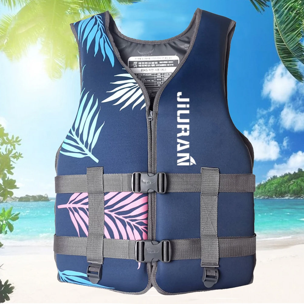 Neoprene Life Jacket Adjustable Adult Children Buoyancy Vest Outdoor Swimming Skiing Rafting Boating Life Vest Survival Suit