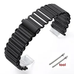 Premium 316L Stainless Steel Watch Strap - Universal Quick Release Metal Band, Multiple Sizes Available - 22mm (Black)