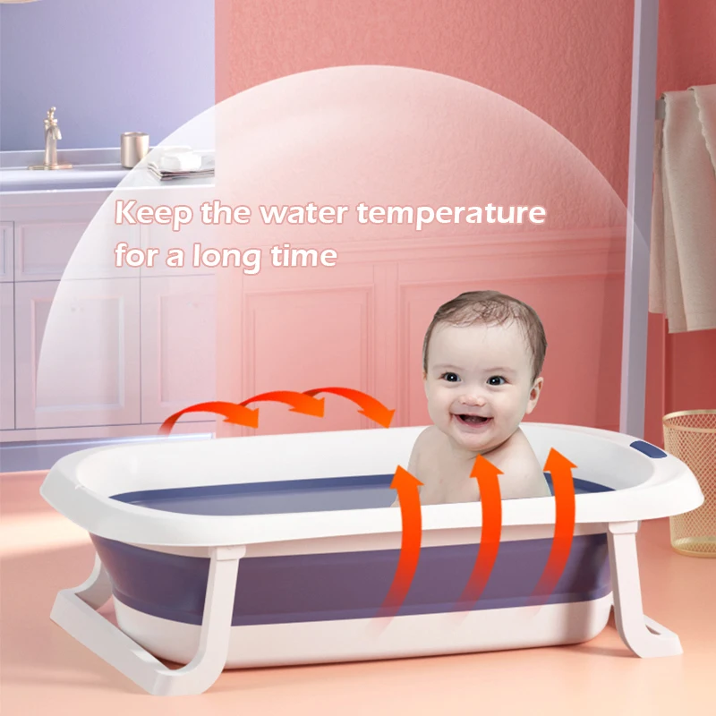 Baby Bath Tub Infant Shining Folding Bath Tub Baby Bath 0-6 Years Large Size Newborn Baby Products Seat Bathtub for Kids Shower