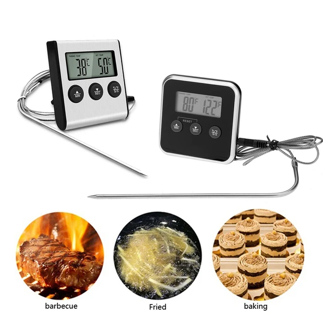 Thermomètre de Cuisson Cuisine LCD Numérique Digital Sonde