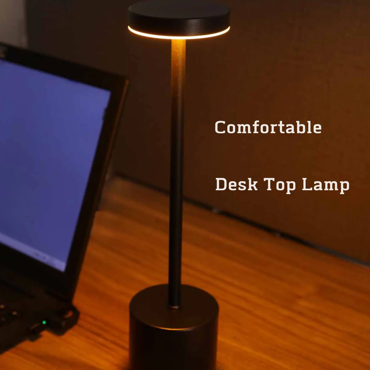 USB Metal Rechargeable Desk Writing Lamp Room LED Bedside Decorative Table Lamp Restaurant Bar Desktop Mood Lighting Night Light 4