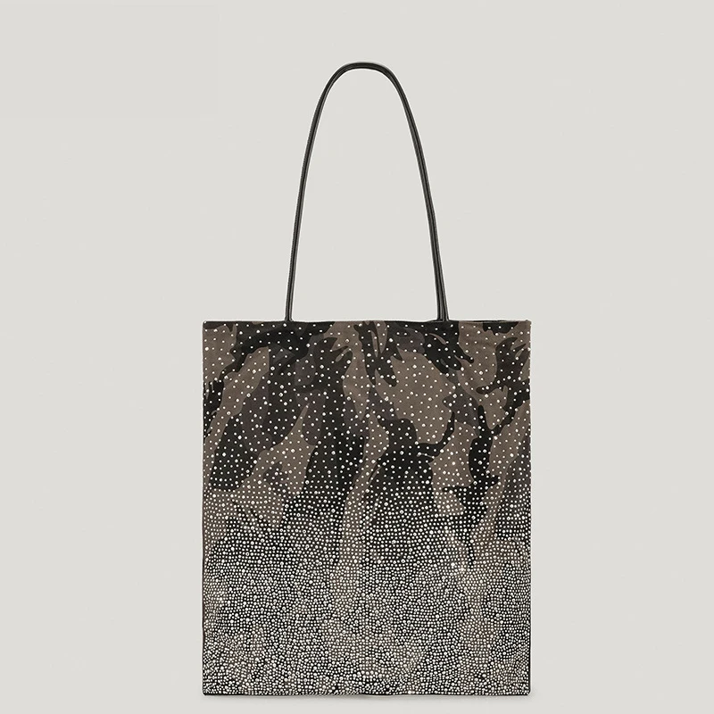 

Luxury Diamonds Canvas Large Tote Bag Designer Women Shoulder Bags Star Sky Handbags Fashion Big Shopper Purses Vintage Sac 2022