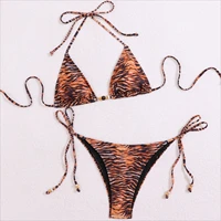 Sexy Leopard Print Bikini Set Swimsuit Women's Swimwear for Female Biquini Two Piece Beachwear Bathing Suit Women Tankini