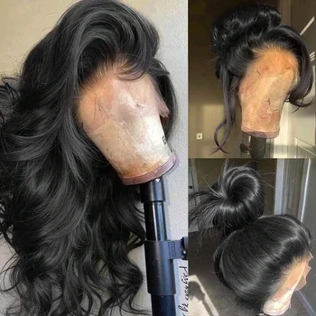 Human Hair Brazilian 250 Density 20 38 Inch Body Wave 13x4 HD Lace Front Wig black 13x6 Hd Lace Frontal Wigs Pre Plucked 1
