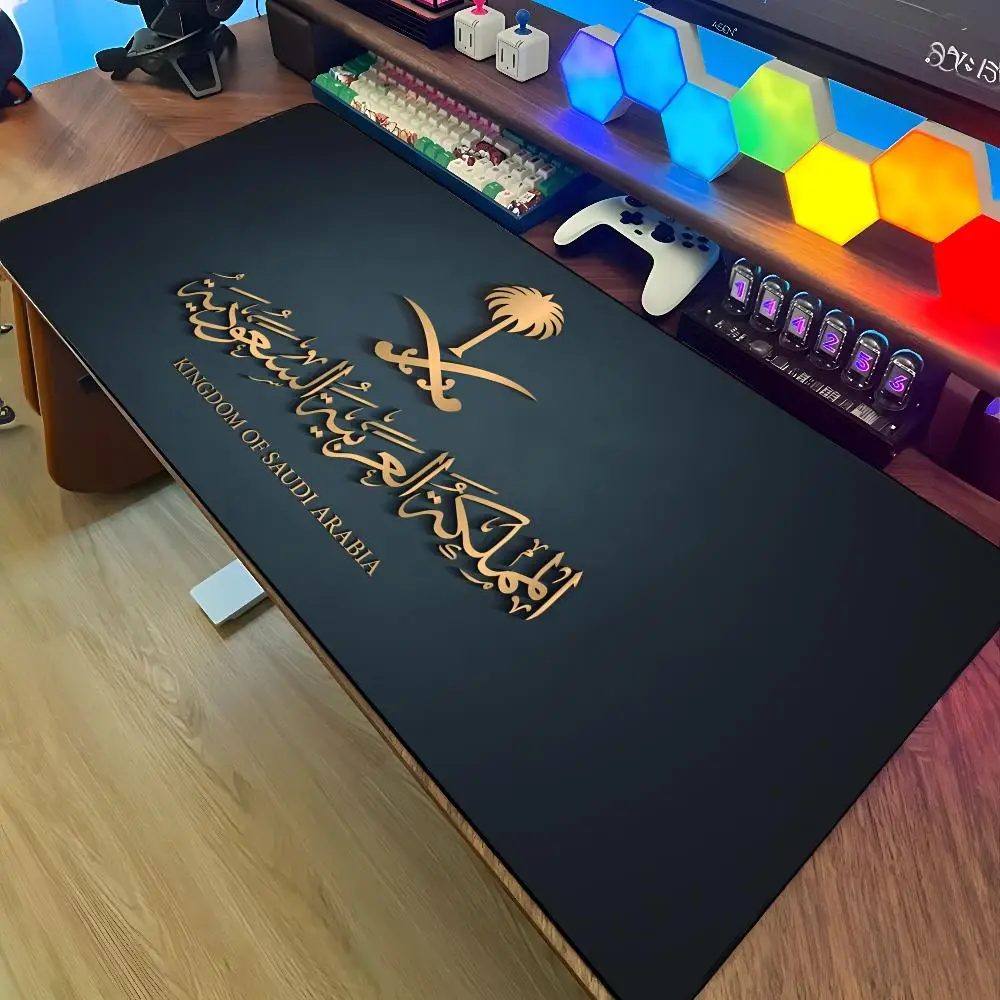 وسادة مكتب كبيرة الحجم من المطاط، بتصميم شعار المم...