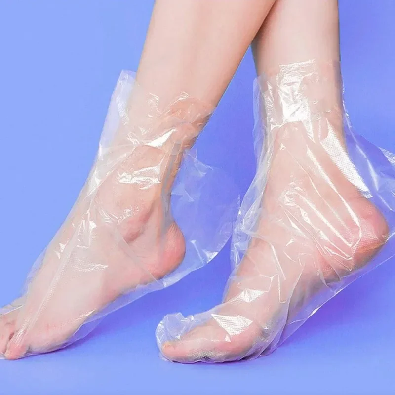 Disposable Foot Mask 100 Pcs Disposable Foot Mask Cover Transparent Waterproof Mask Cover