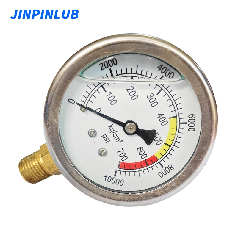 High pressure digital meter gauge 700bar stainless steel case double-range seismic hydraulic pressure gauge pressure vacuum gauge