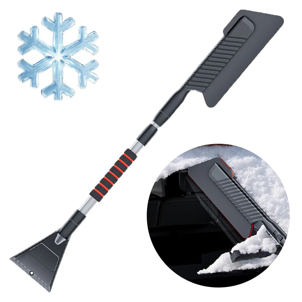 3In1 Car Scraper Extendable Snow Rake Multifunctional Detachable Snow Brush Universal Windshield Remover Auto Cleaner Tool