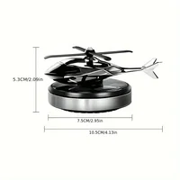 Car Air Freshener Solar Helicopter Decoration Alloy Propeller Rotating Auto Flavoring Perfume Diffuser Interior Accessories 4