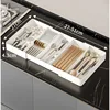 Kitchen Drawer Retractable Storage Box Kitchen Storage Tray Detachable Tray Household Partitioning Organization Box 5