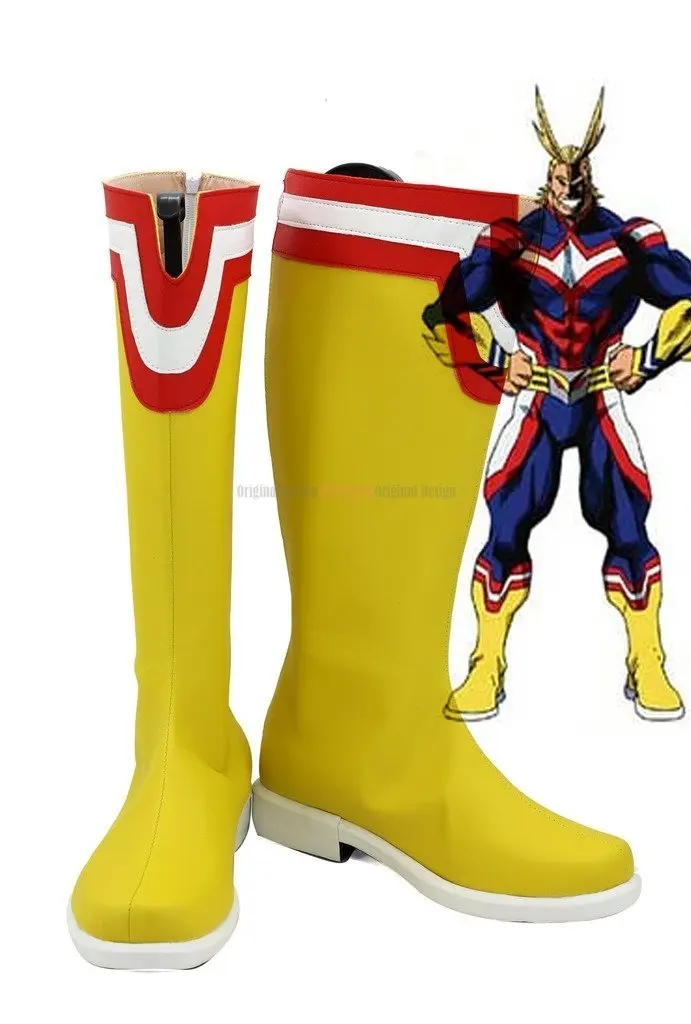 

My Hero Academia All Might Cosplay Boots Yellow Shoes Boku no Hero Cosplay Custom Made