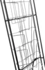 Portable Magazine Rack with 10 Pockets, Carry Bag Included,Floor-Standing Literature Display with Tiered Design,Steel 4