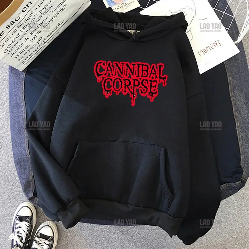 

Men Hoodie Cannibal Corpse 25 Years Hoody Death Metal Band Butchered Skull Tomb Hoodies