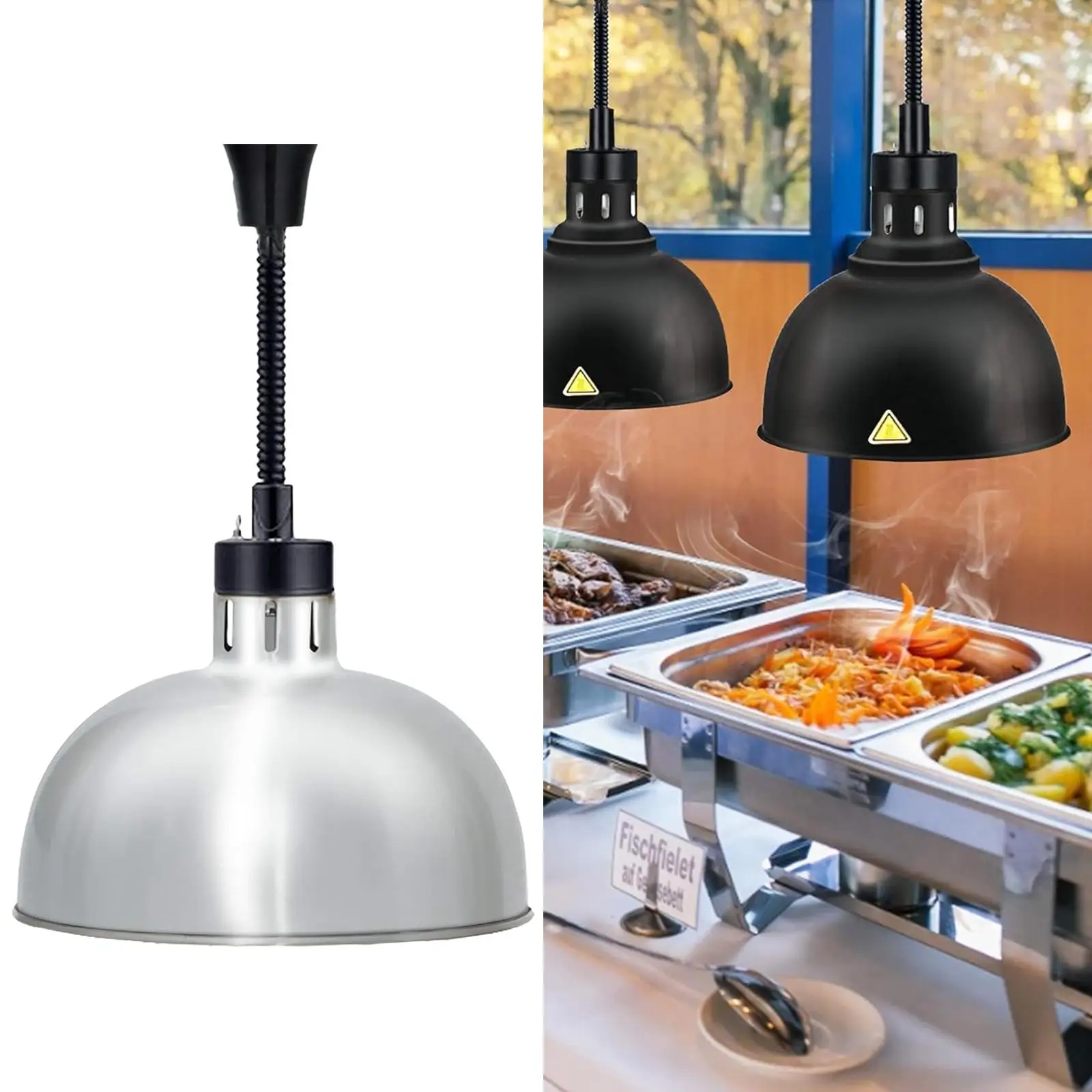 Food Heat Lamp Hanging Buffet Heating Lamp for Restaurant Hot Food Cafeteria 4