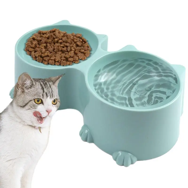 

Elevated Cat Bowls For Food And Water Cat Design Tall Cat Dishes Tilted Raised Pet Feeder Dish Elevated Puppy Bowls Cat Feeder