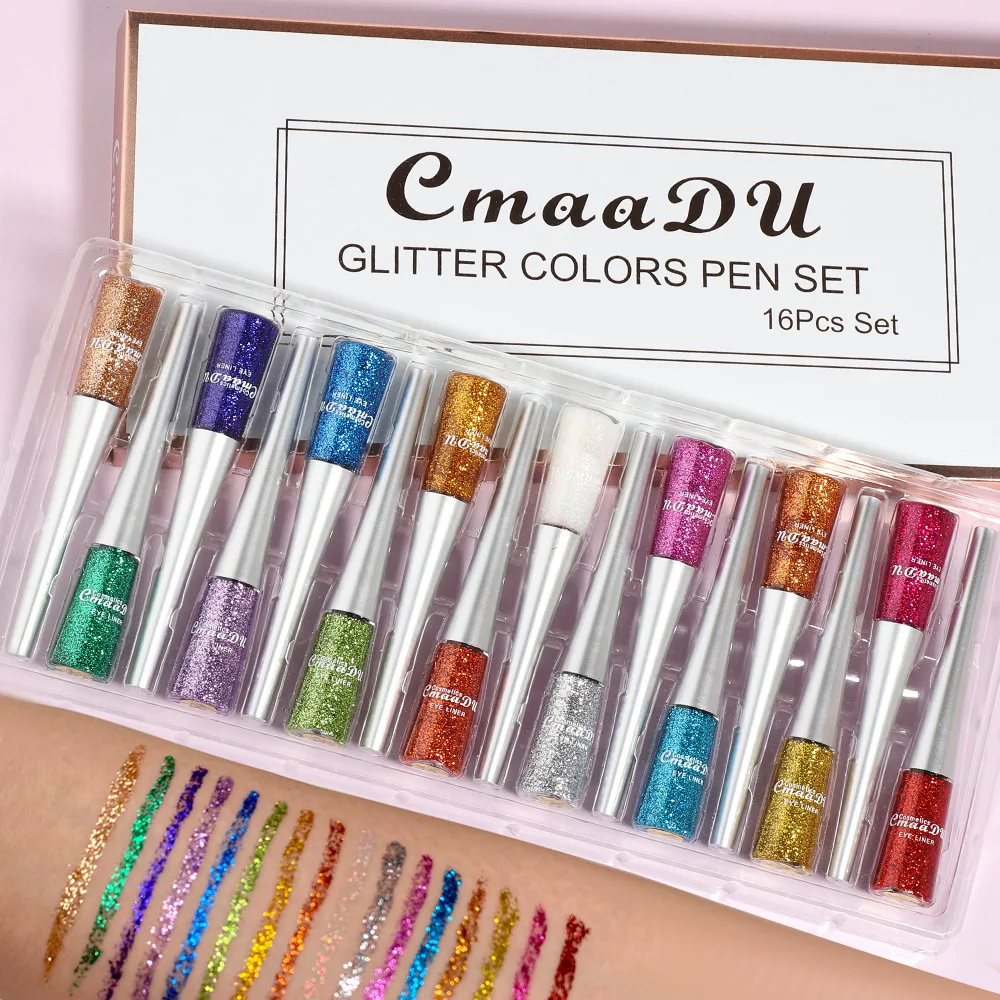 EYE-LINER - CRAYON,10Pcs Glitter Kit--Ensemble'eyeliner colorés