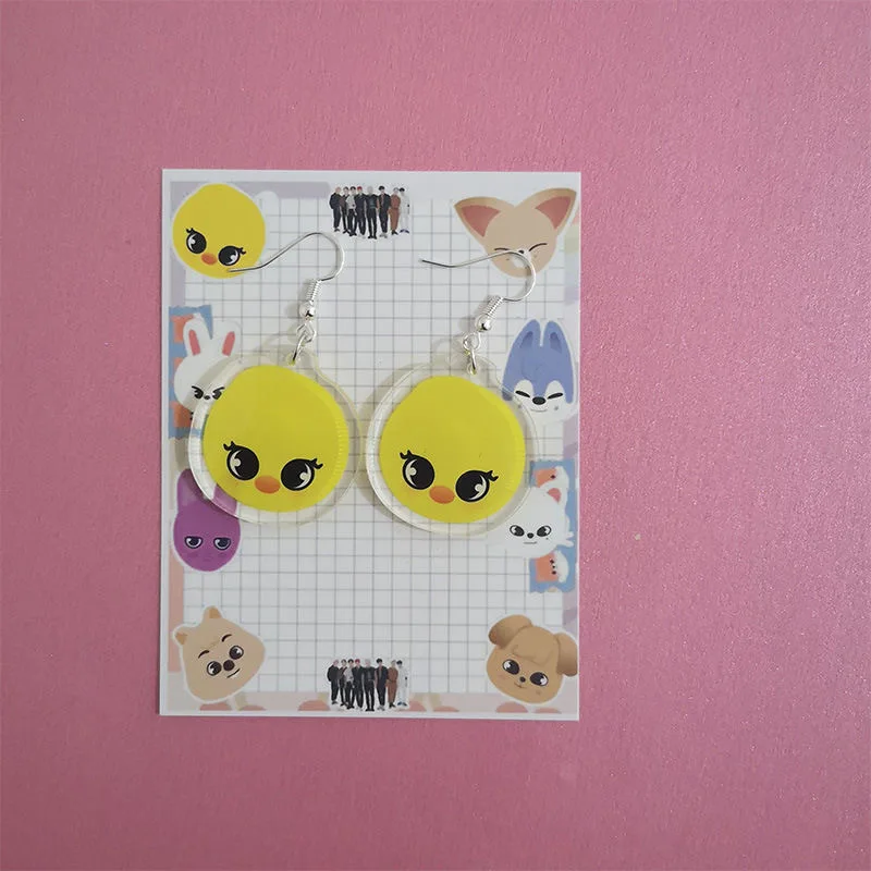 Stray Kids Cartoon SKZOO Earrings studs Earrings accessories Star accessories around handmade DIY earrings accessories