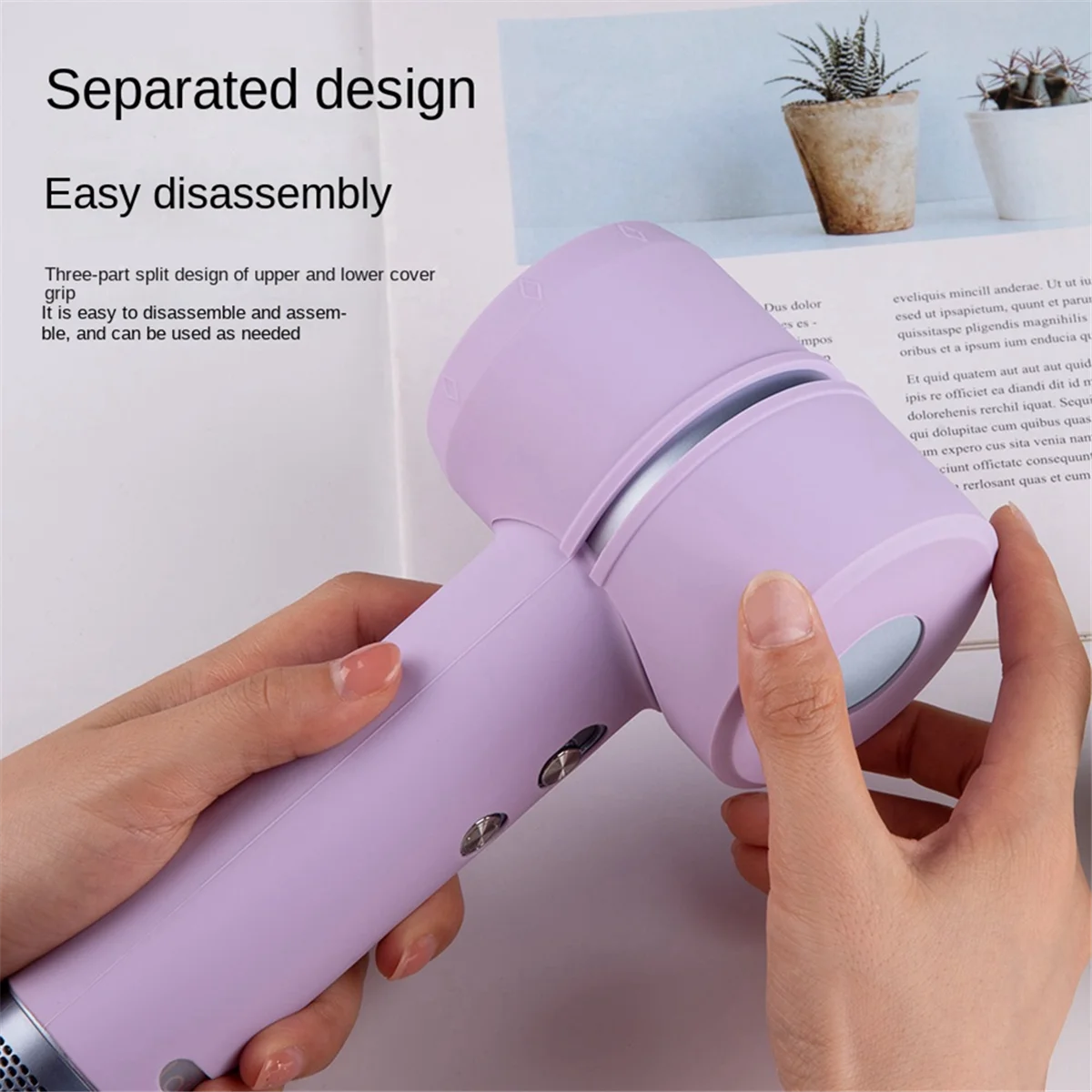 For Laifen LF03/SE Hair Dryer Protective Sleeve Anti-Scratch Travel Silicone Accessories Hair Dryer Cover Silver Gray 2