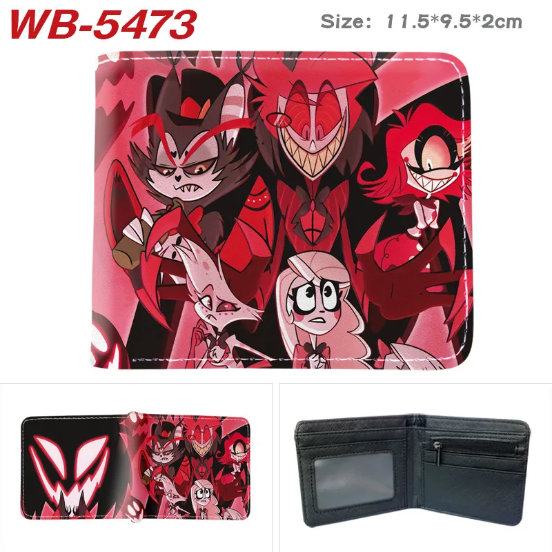Hazbin Hotel Cartoon Children Short Wallet Portable Anime Printed