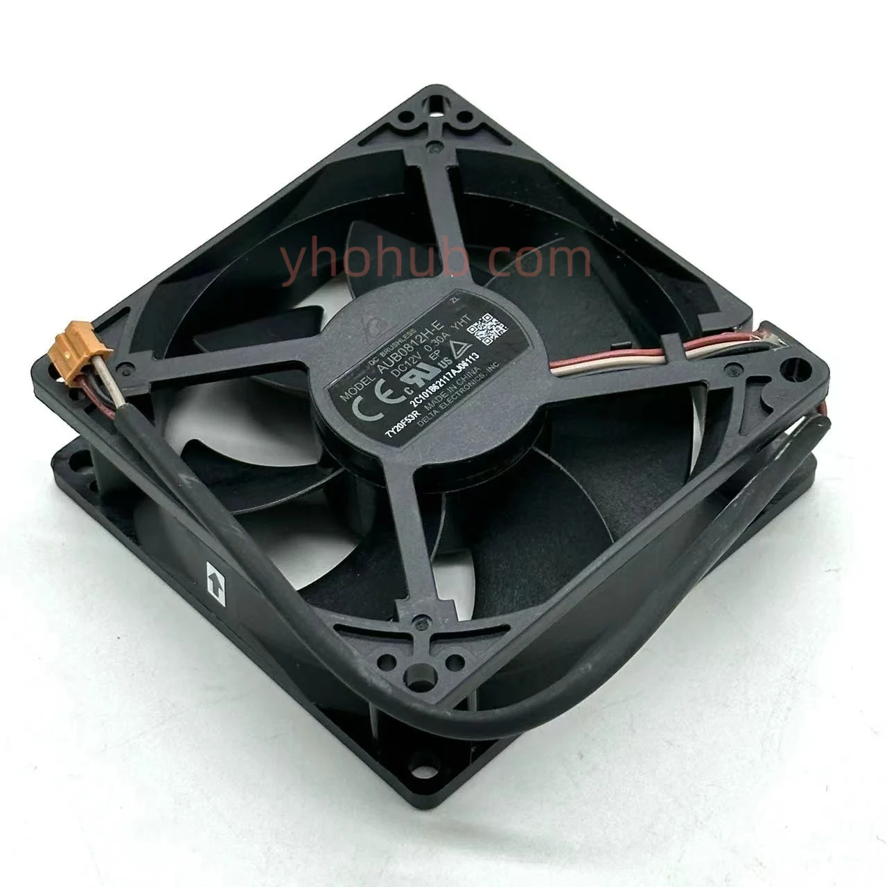 Delta Electronics-ventilador de Refrigeração do Servidor 3-wire Aub0812h-e Yht dc 12v 0.30a 80x80x25 mm
