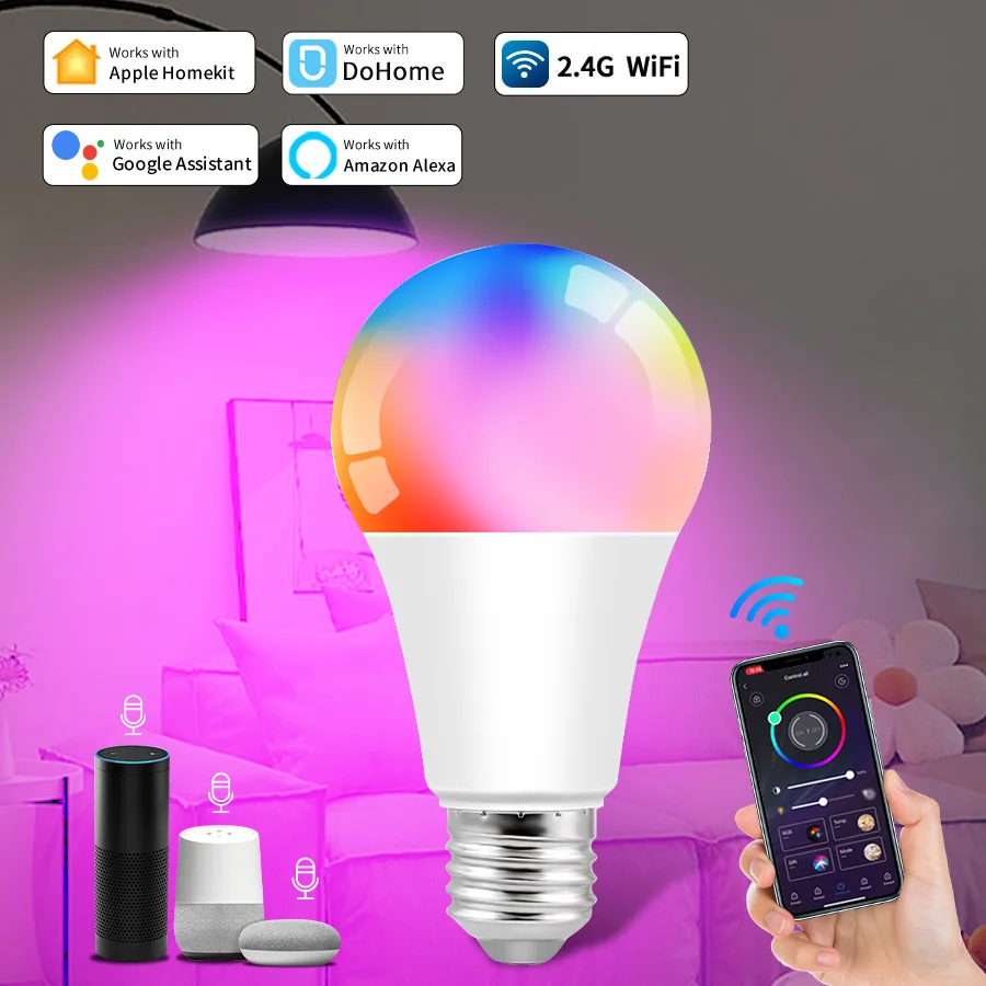 Apple Homekit – ampoule LED intelligente, wi-fi, Bluetooth